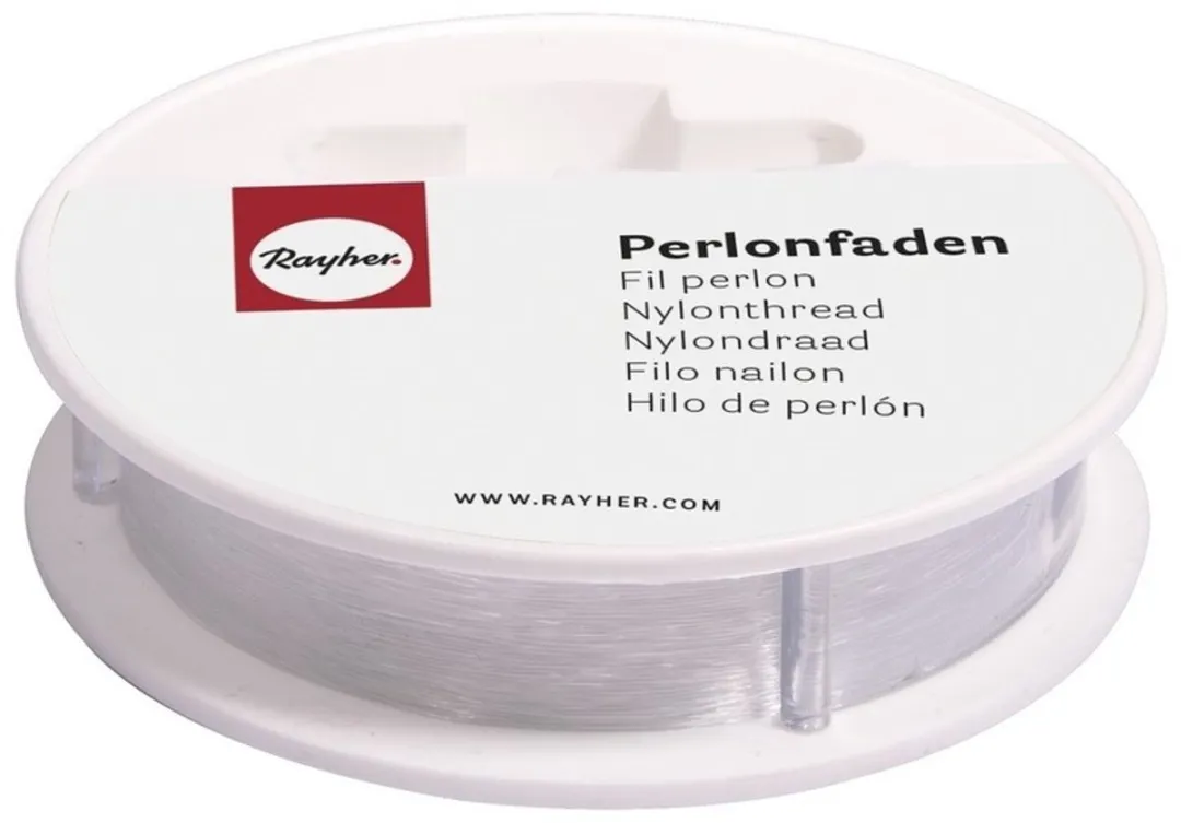 Rayher Nylon Draad 0,7mm - 100m (4x25m) Wit