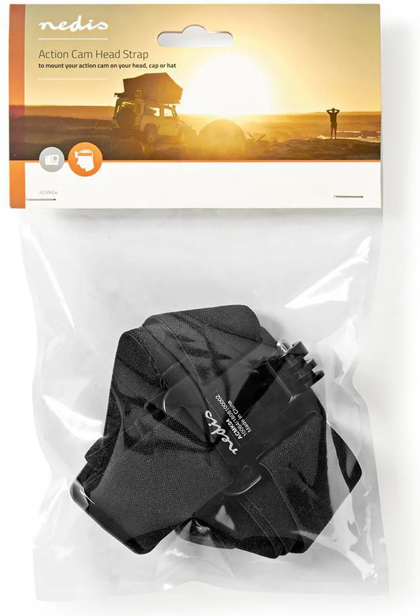 Nedis ACMK04 Action Cam Hoofdband - Zwart
