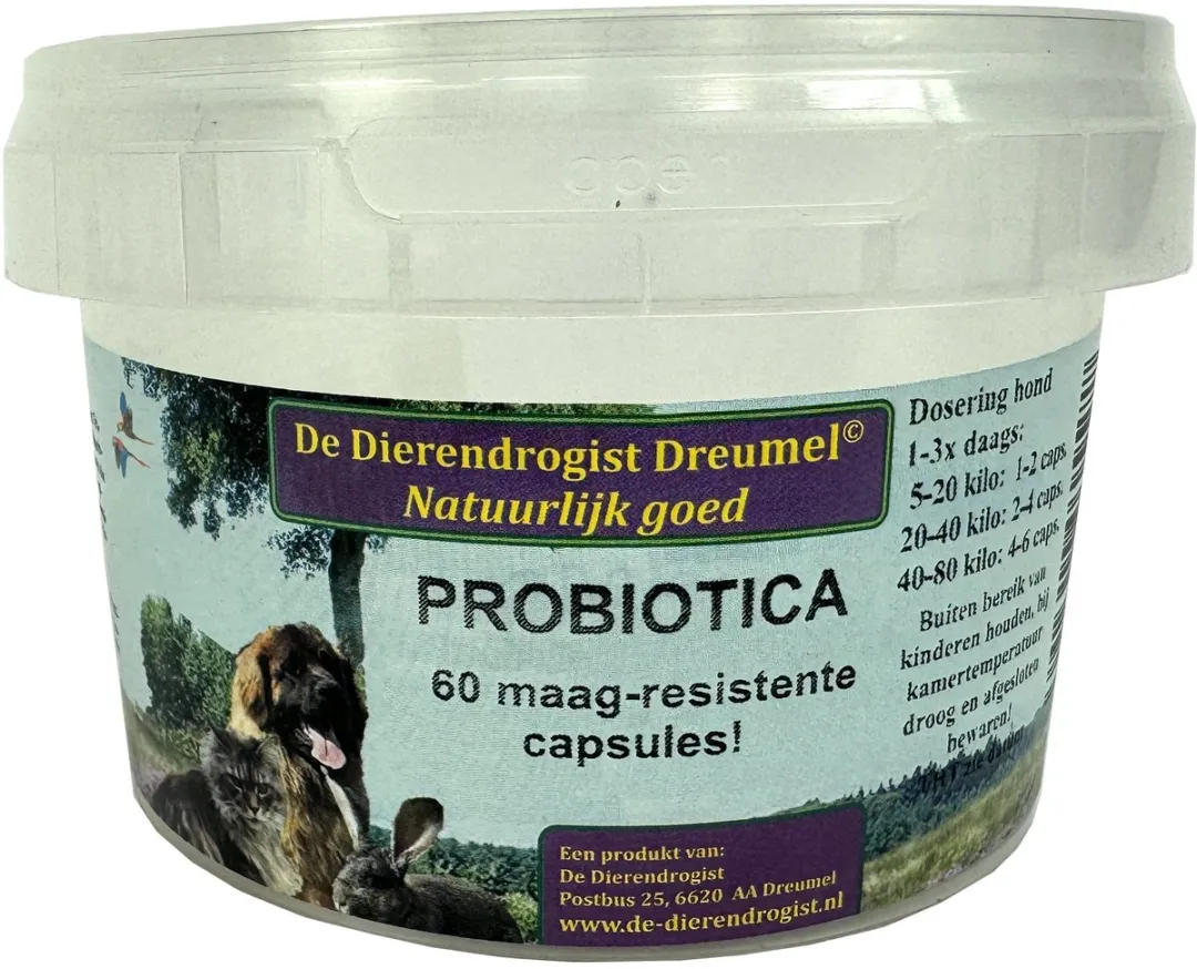 Dierendrogist Probiotica Capsules - 20 Stuks