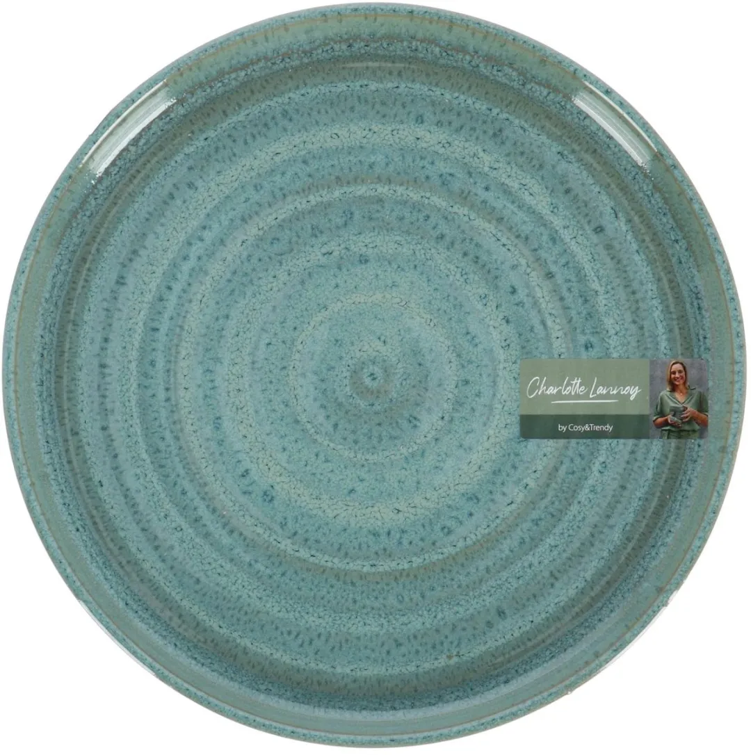 Cosy&Trendy Bord D26cm Basalt Ocean Green - 6 Spelers