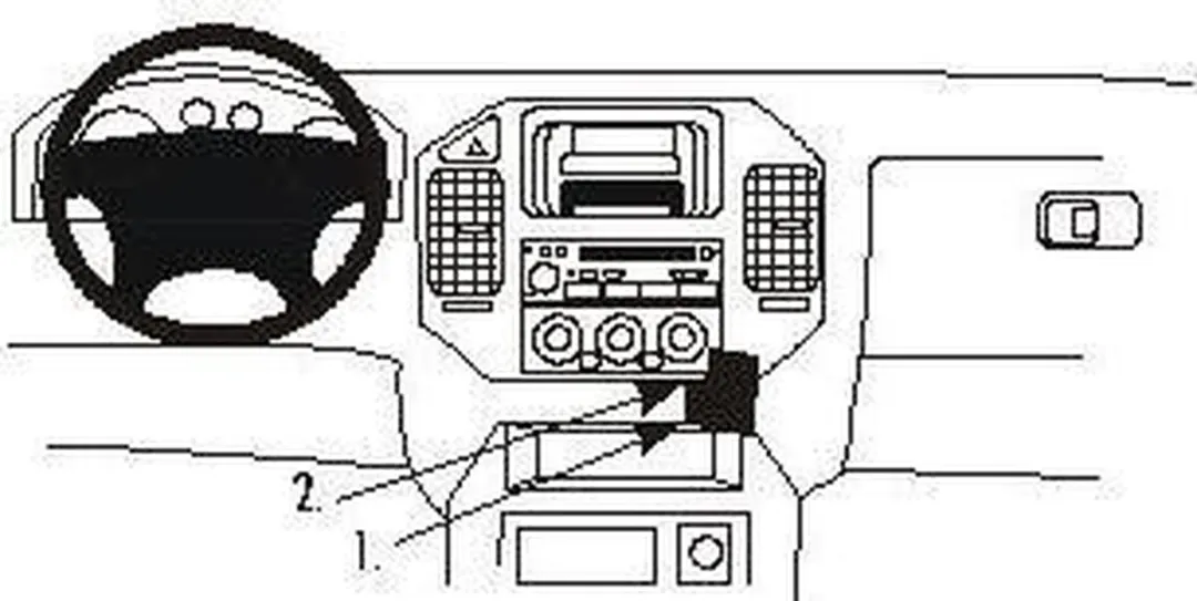 Brodit ProClip 852816 Houder - Mitsubishi Pajero/Shogun 2000-2006 - Zwart