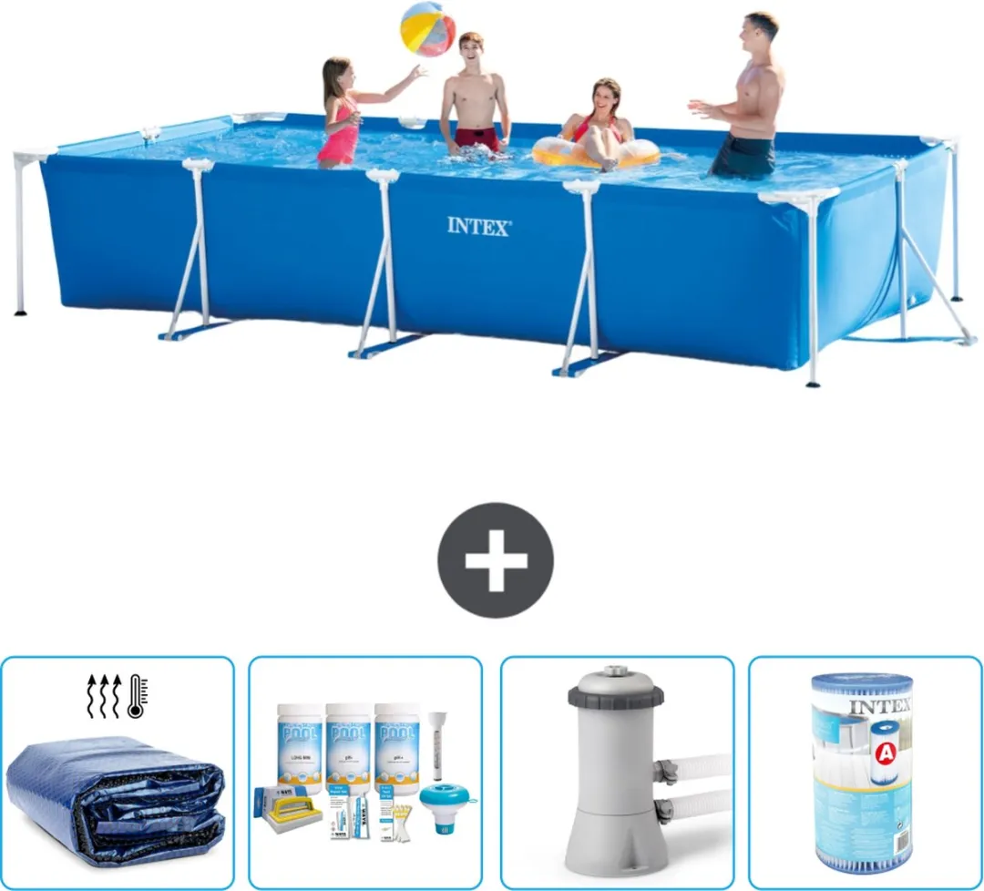 Intex Rechthoekig Frame Zwembad 450x220x84cm - Blauw - 28273NP
