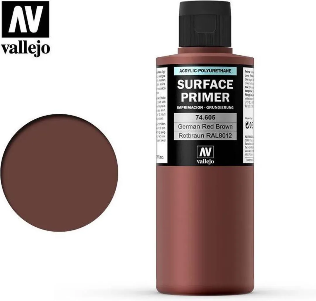 Vallejo Hobbyverf Acrylverf 74605 German Red Brown