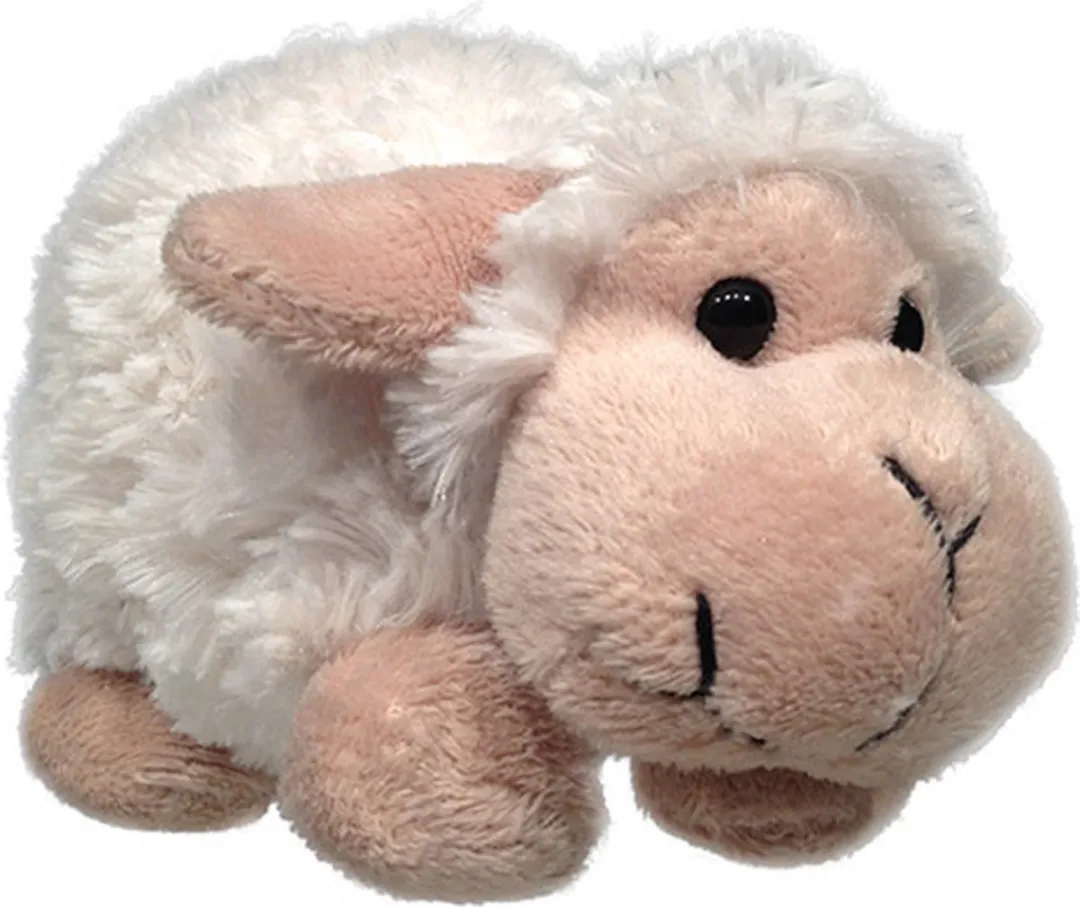 Pluche schaap 20cm met kraalogen