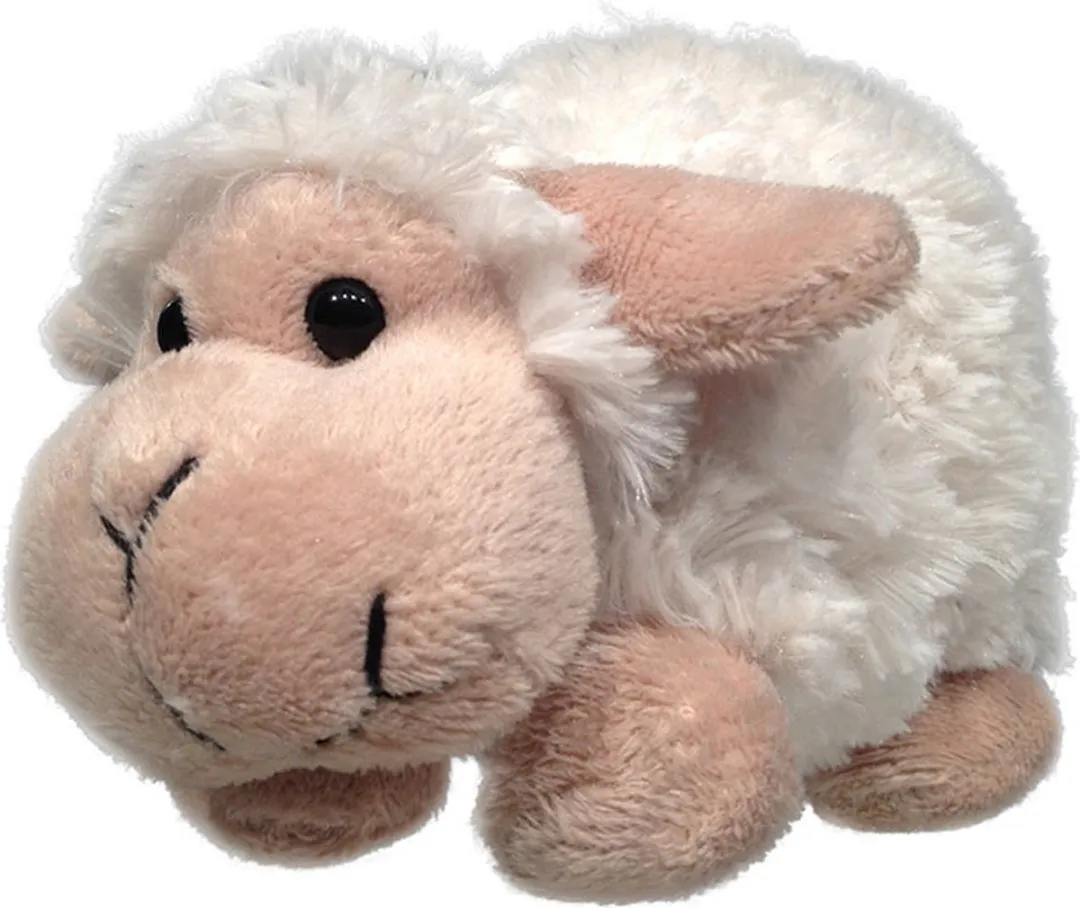 Pluche schaap 20cm met kraalogen