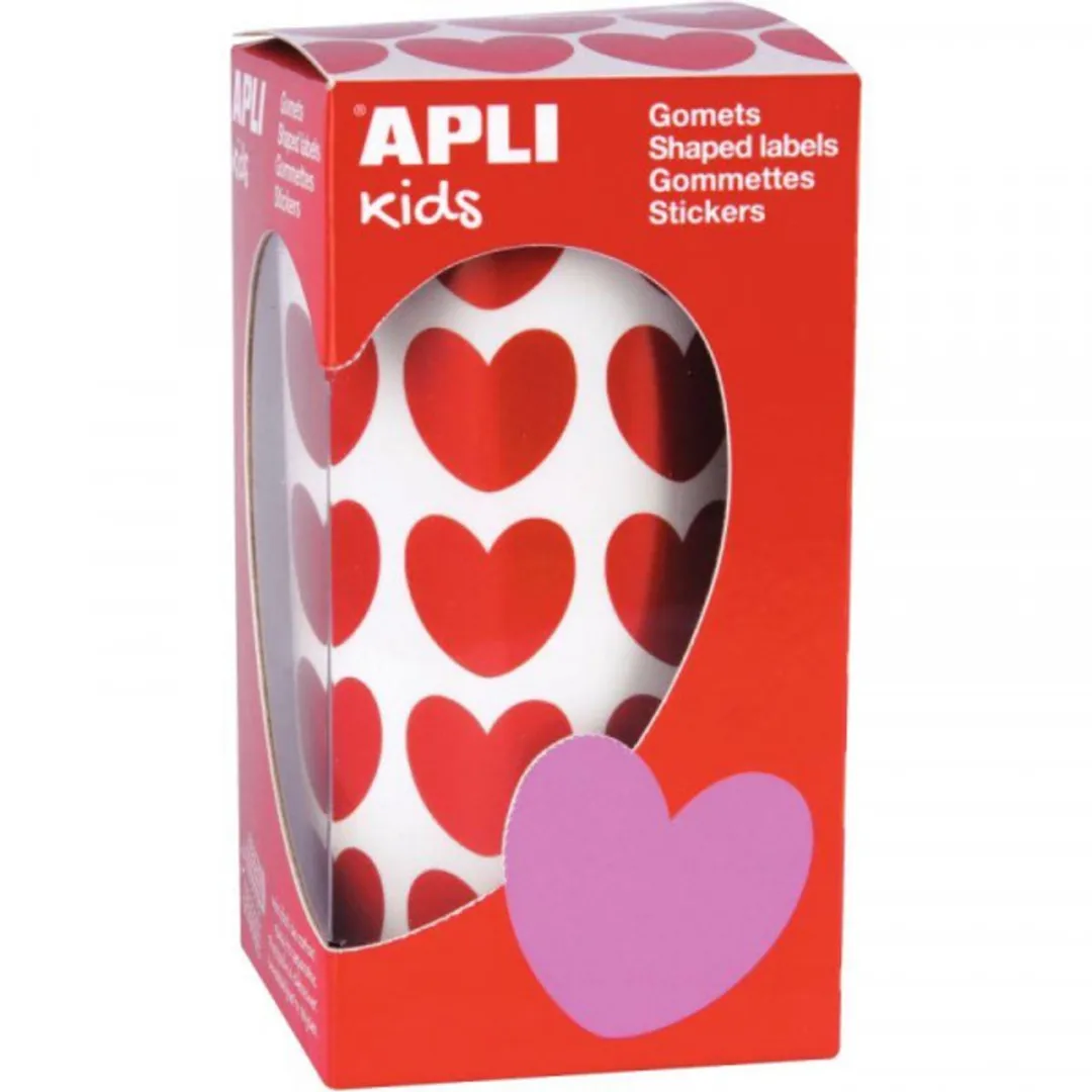 Apli Kids Hartjes Stickers Rol 20x18mm