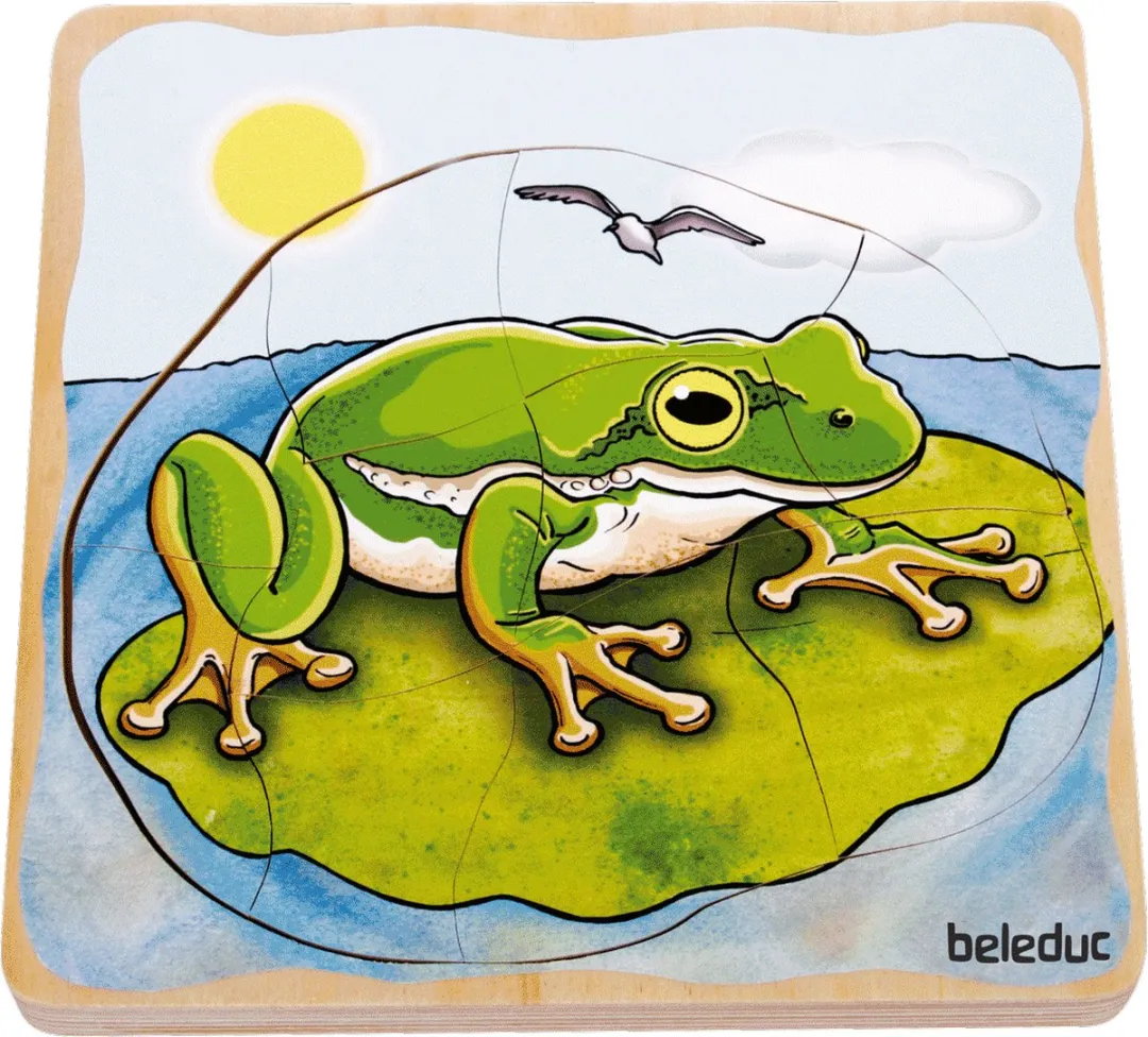 Beleduc Kikker Lagen Puzzel 17053 - 28 Stuks - Multicolor