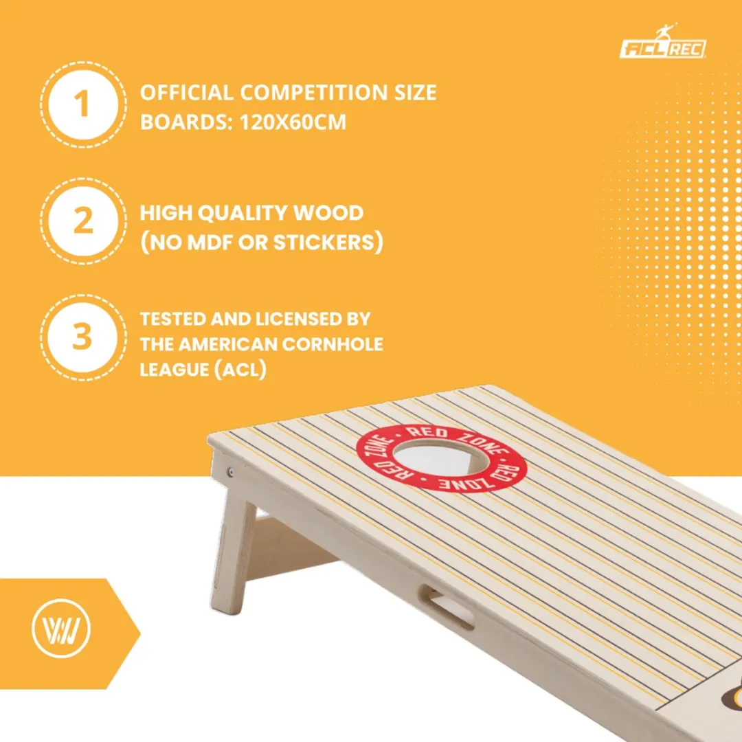 Wicked Wood Games Cornhole Set Vintage Design 120x60cm - 2 Borden 8 Zakjes