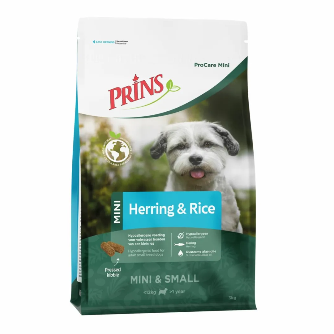Prins ProCare Hypoallergeen Mini Haring & Rijst Hondenvoer