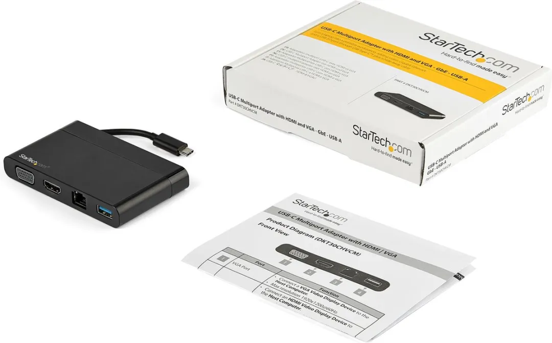 Startech DKT30CHVCM USB-C Multiport Adapter - HDMI/VGA/Ethernet/USB 3.0 - Zwart