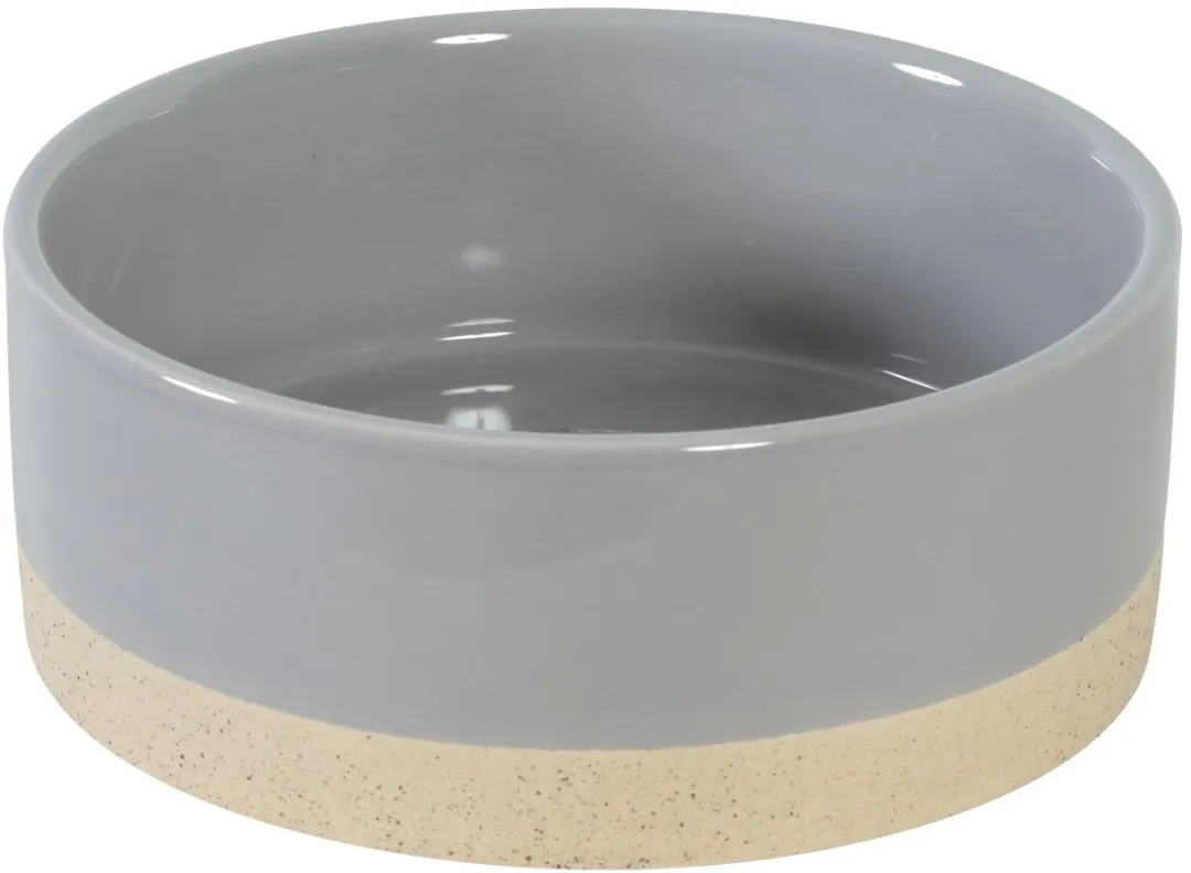 Zolux olaria voerbak keramiek grijs