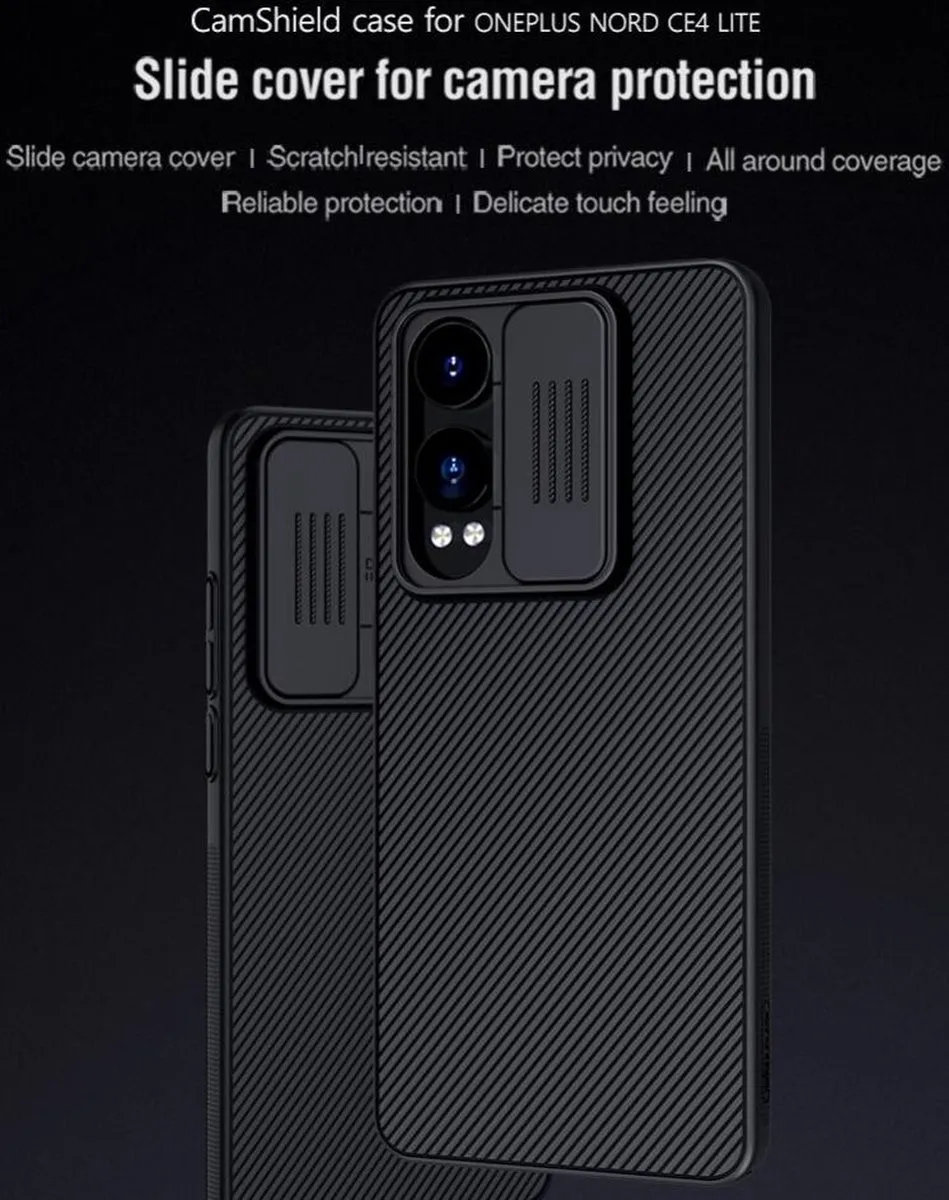 Nillkin CamShield Pro Hoesje OnePlus Nord CE4 Lite - Zwart