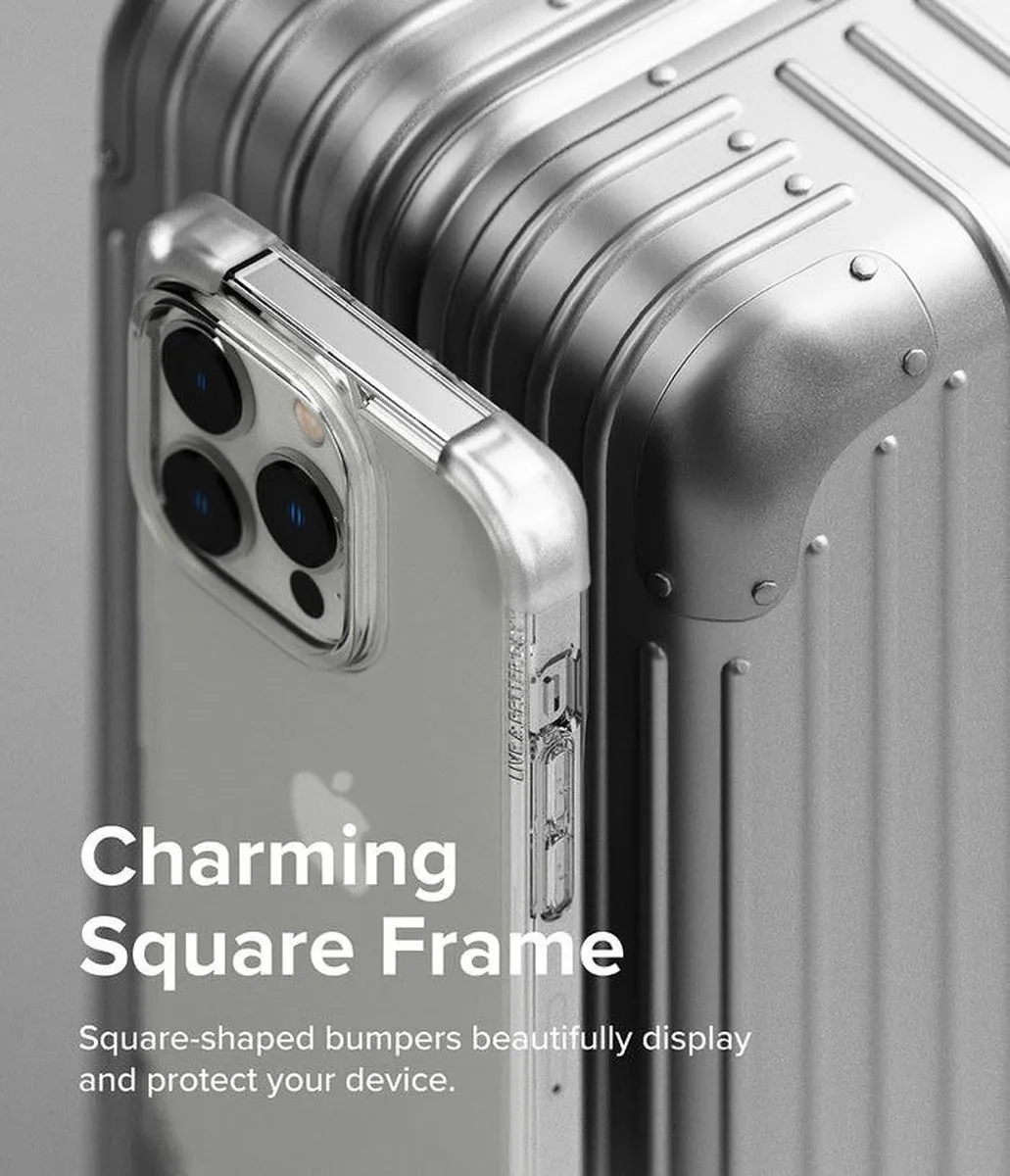 Ringke Fusion Bumper Hoesje iPhone 14 Pro Max - Paars/Transparant - ACS-FUSN-IP14PM-TP/PA