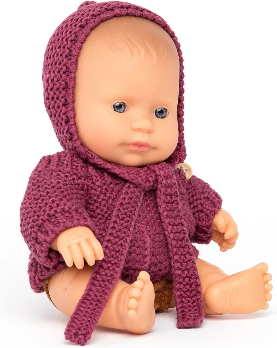 Miniland Aangeklede Babypop 21cm Roze