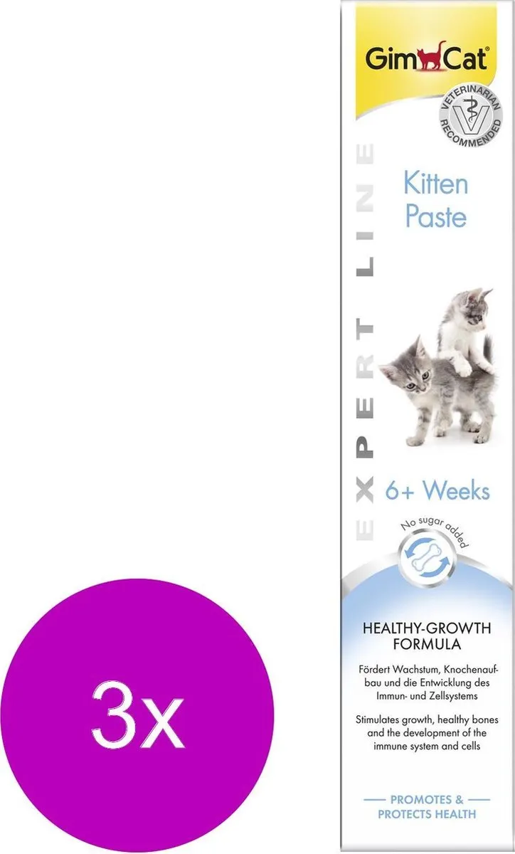 GimCat Kitten Pasta Kattensnack - 3x50g