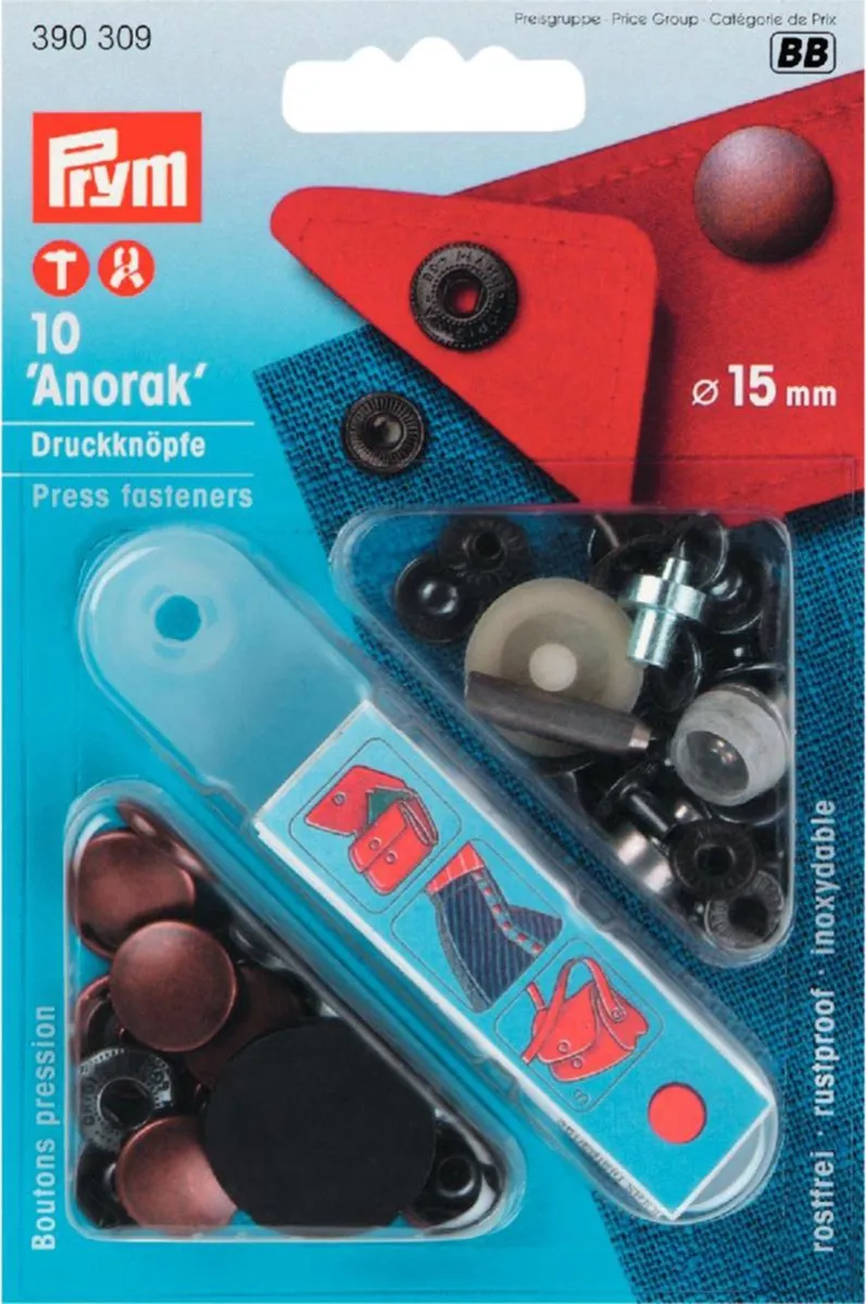 Prym Anorak Drukknopen 15mm Oudkoper