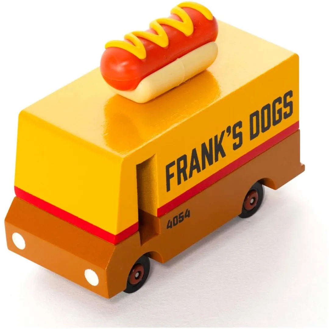 Candylab Candycar Vans Hot Dog Van F171 - Houten Diecast - 3+