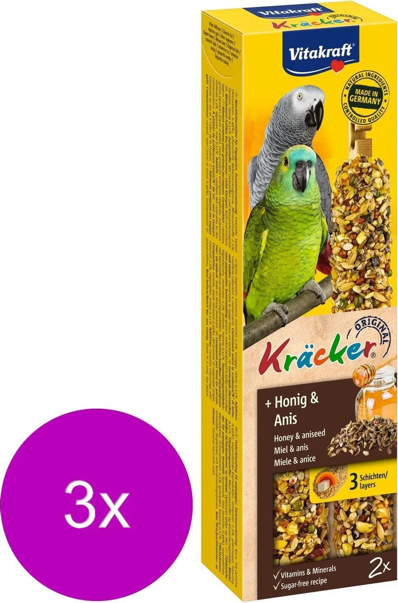 Vitakraft Kracker Papegaai - 6 Stuks (3x2)