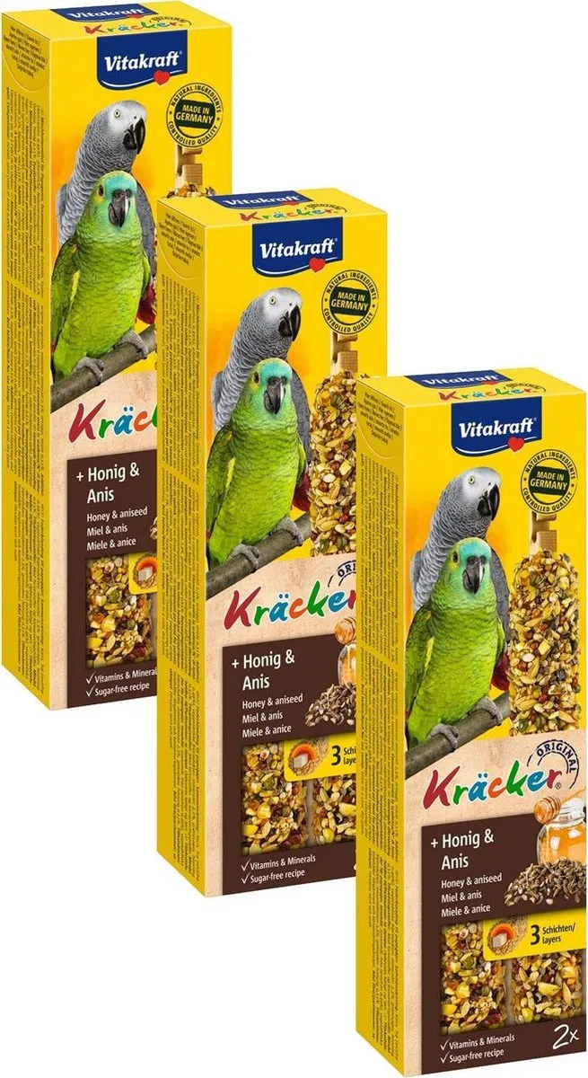 Vitakraft Kracker Papegaai - 6 Stuks (3x2)