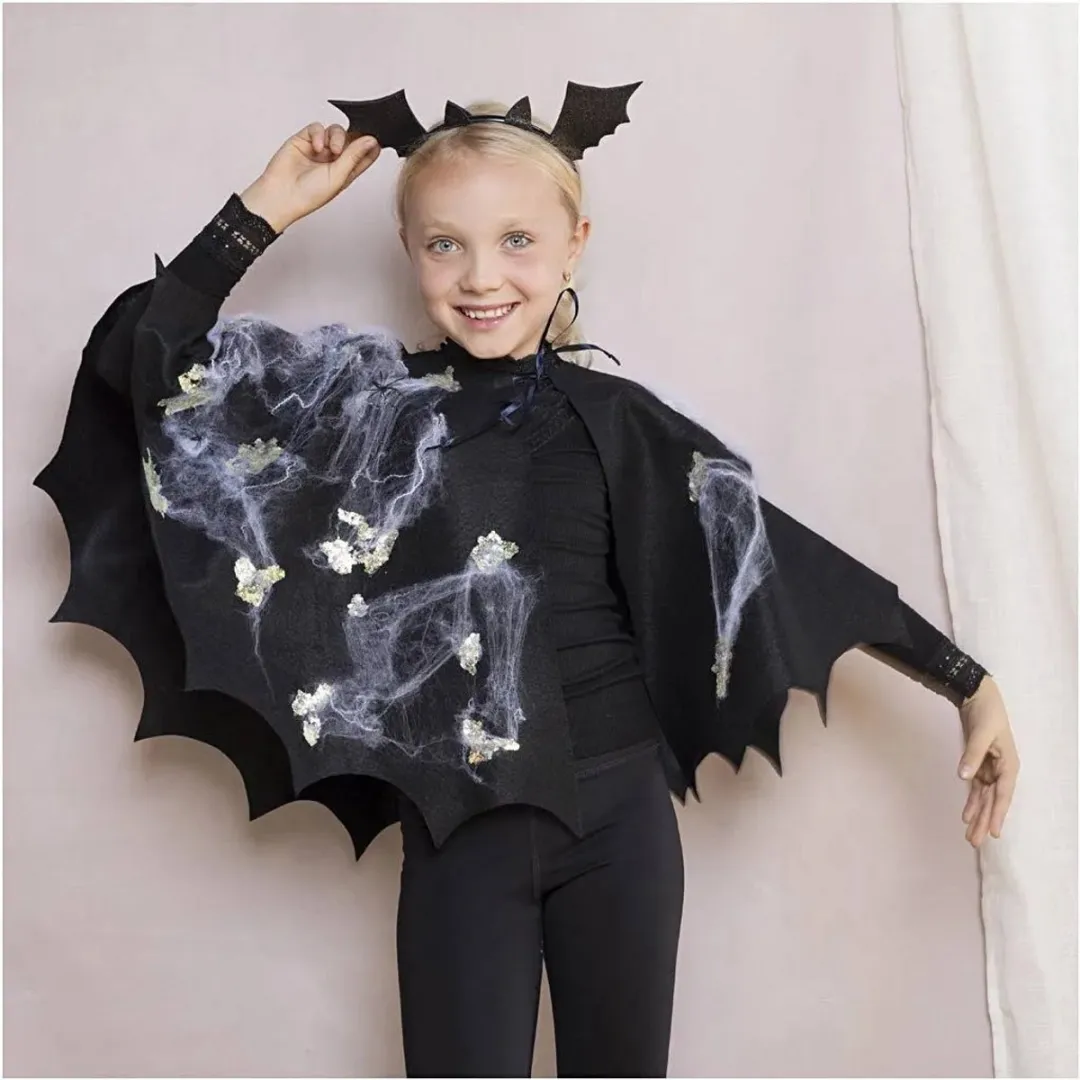 Creativ Company Griezelige Verkleedkleding Vleermuiscape Multicolor