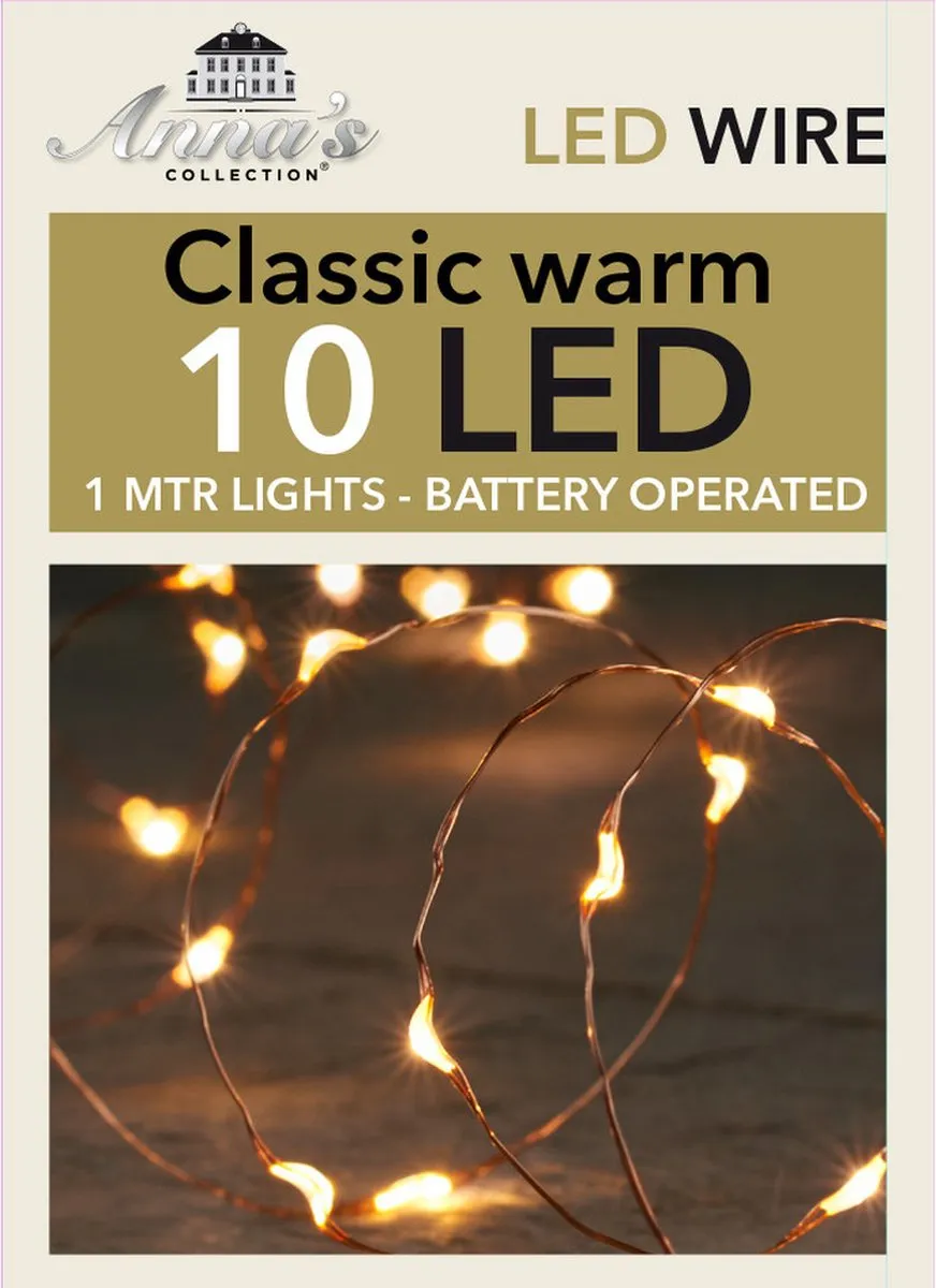 Anna's Collection Draadverlichting Koper 20 LED Warm Wit 100cm