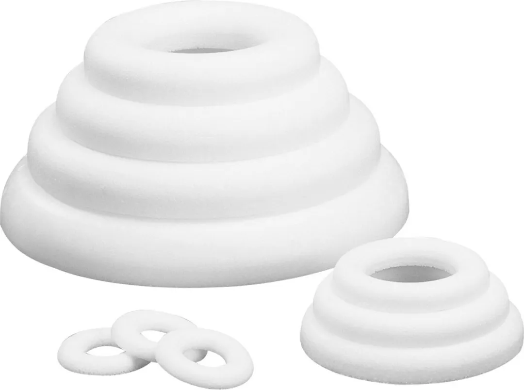 Rayher Piepschuim Ring/Krans Wit 25cm