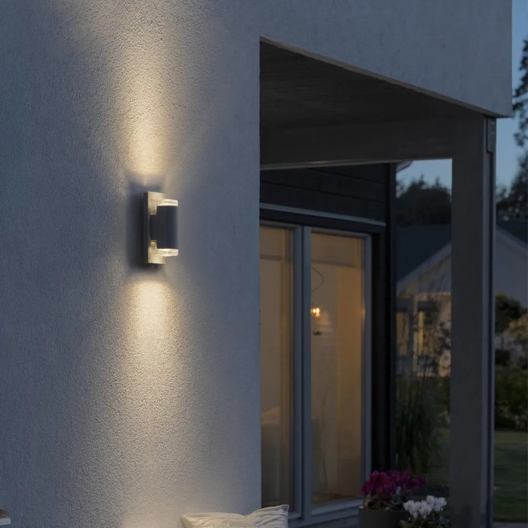 Konstsmide 7987-370 Wandverlichting Buiten Antracietgrijs - 2x6W Warmwit