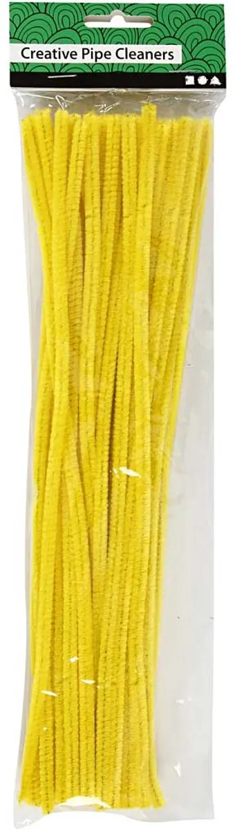 Creativ Company Chenilledraad 6mm - Geel - 50 Stuks