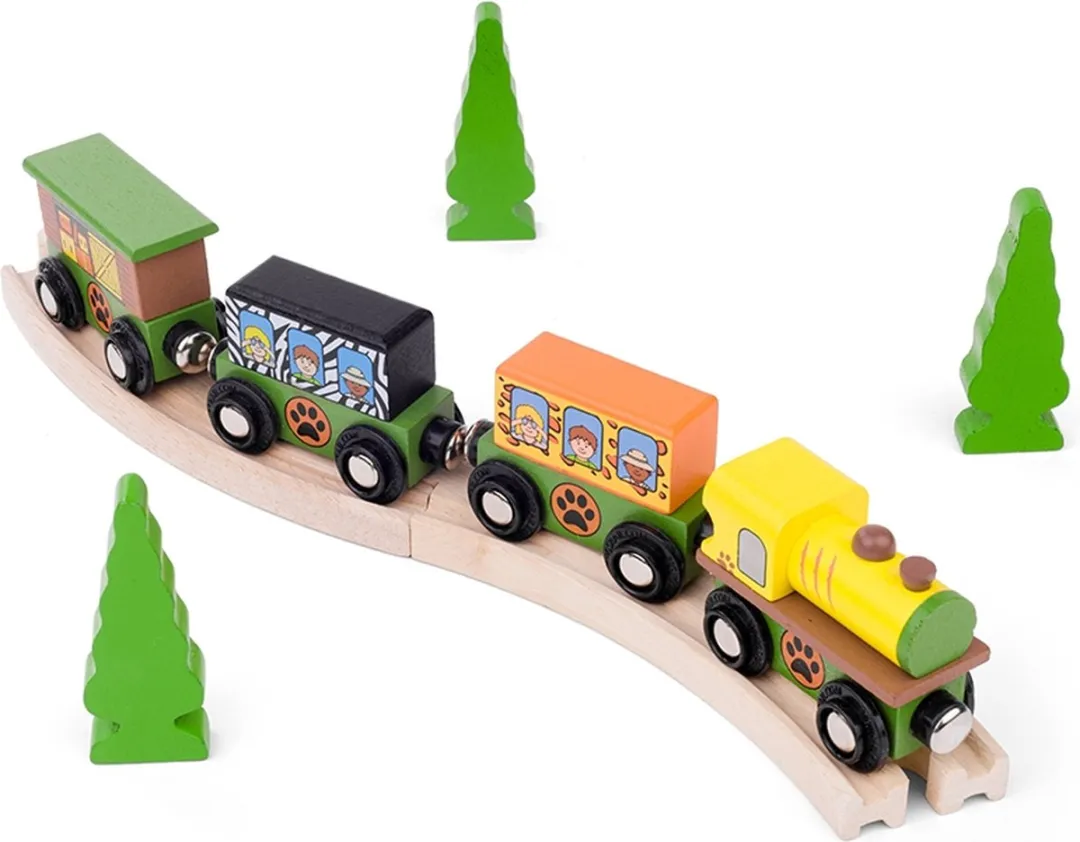 BIGJIGS Safari Trein Rails - 7 Stukken