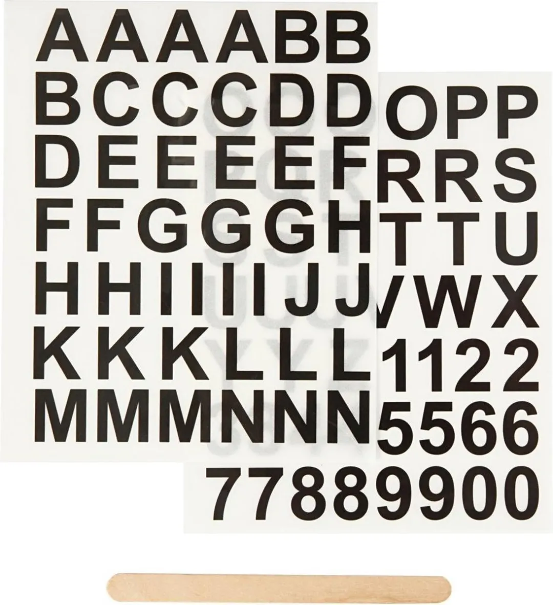 Creativ Company Rub-on Letters & Cijfers 12x15cm - 2 Vellen Multicolor