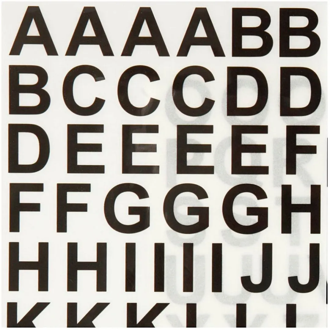 Creativ Company Rub-on Letters & Cijfers 12x15cm - 2 Vellen Multicolor