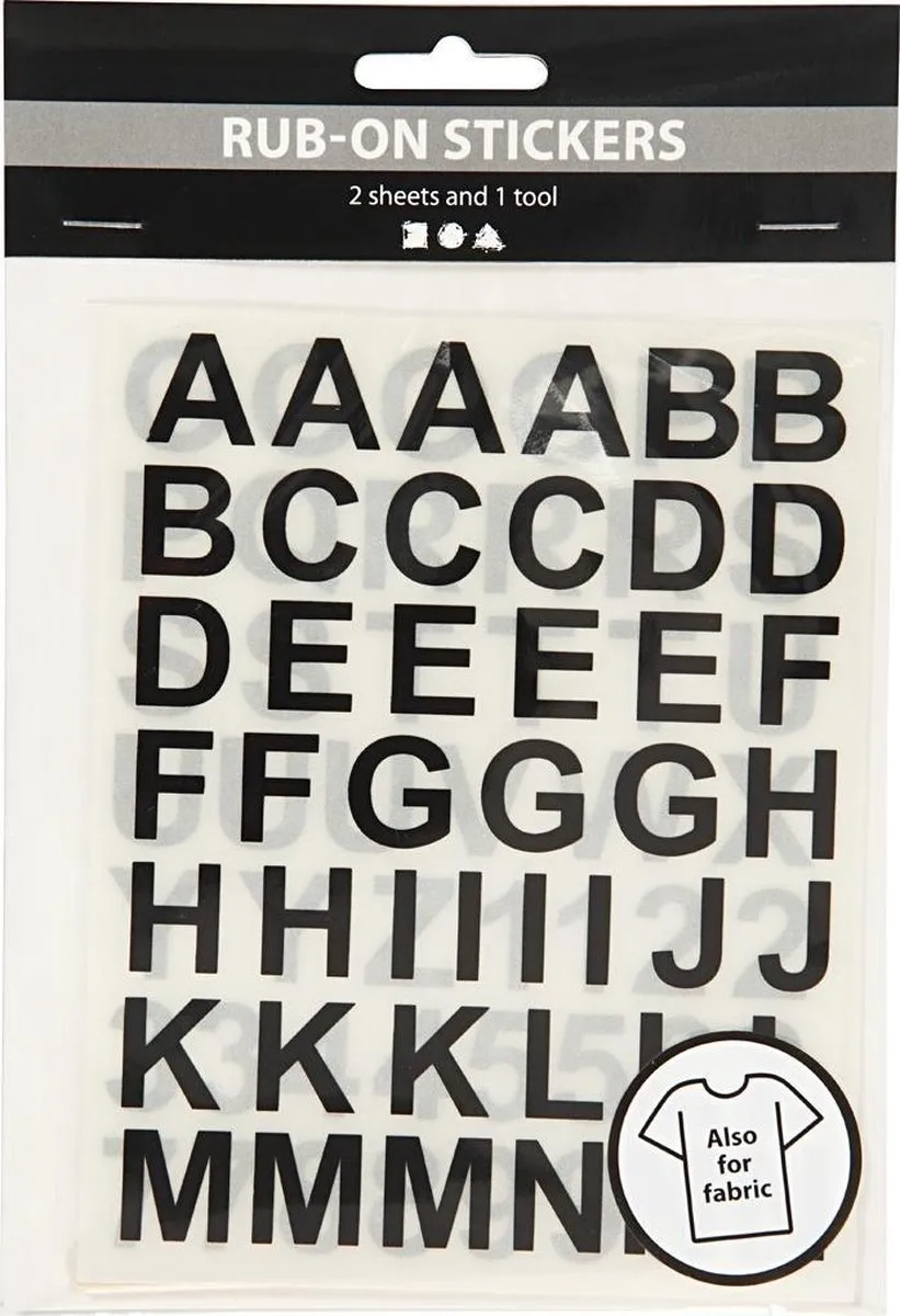 Creativ Company Rub-on Letters & Cijfers 12x15cm