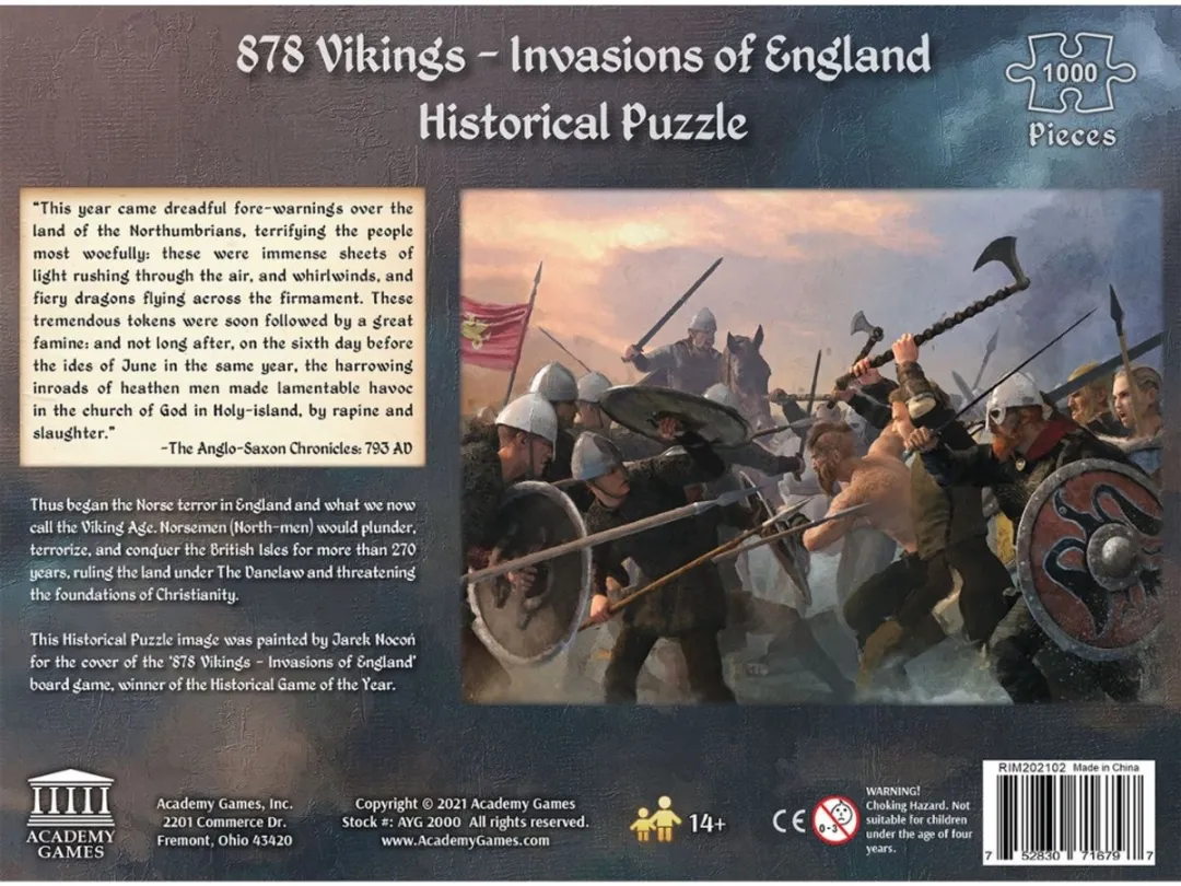 Academy Games 878 Vikings Puzzel 1000 Stukjes - Multicolor