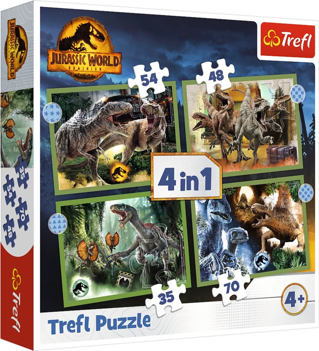 Trefl 4in1M Threatening Dinosaurs Puzzel