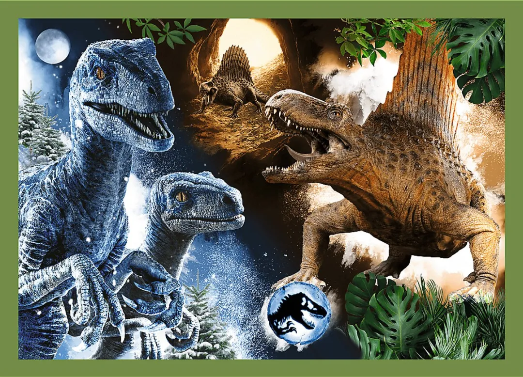 Trefl 4in1M Threatening Dinosaurs Puzzel - 41 Stuks - Multicolor