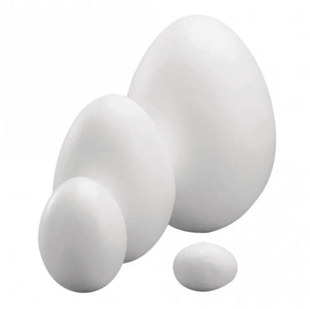 Rayher Piepschuim Ei Hobbyvorm 6cm - 12 Stuks - Wit