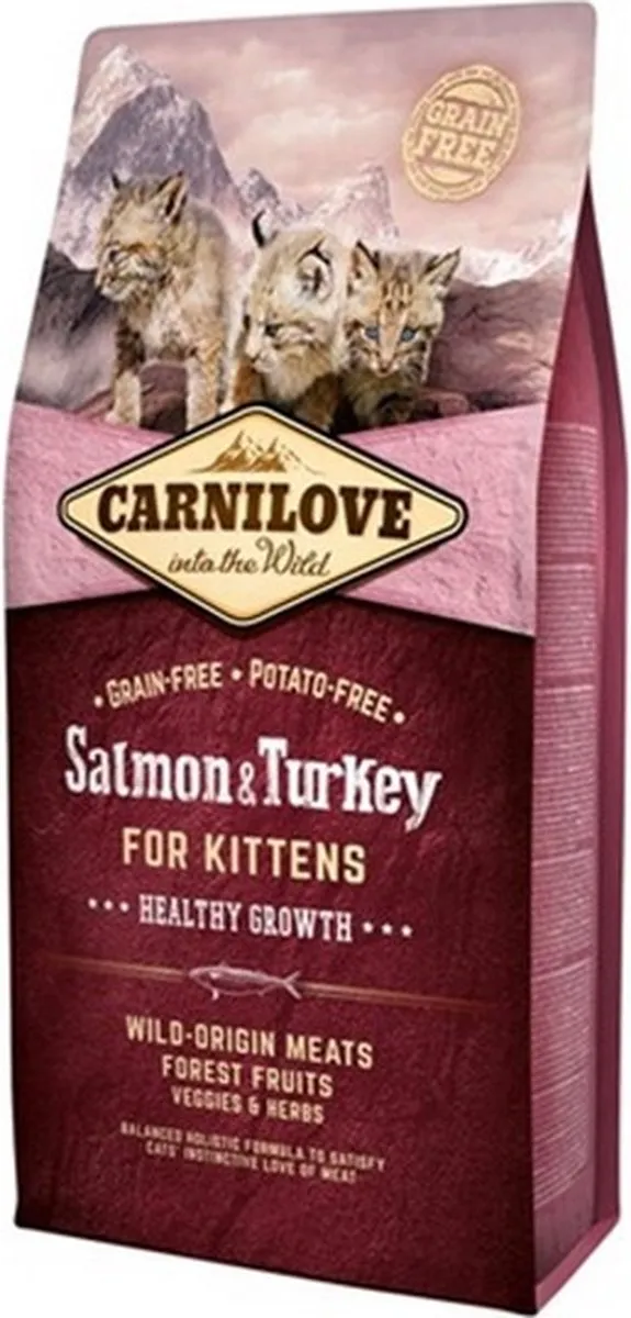 Carnilove Kat Salmon & Kalkoen Kittens 6kg