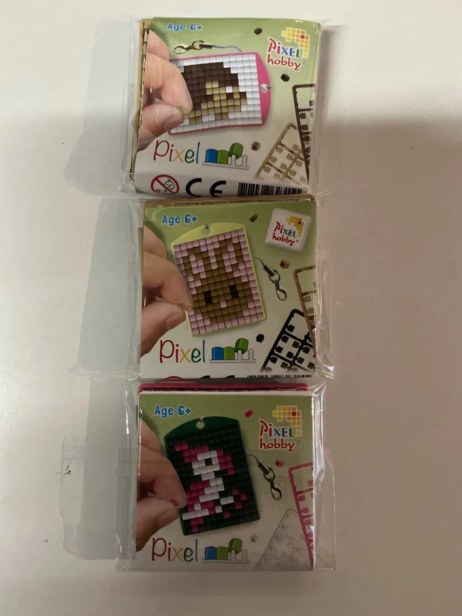 Pixelhobby Medaillons Egel/Konijn/Papegaai