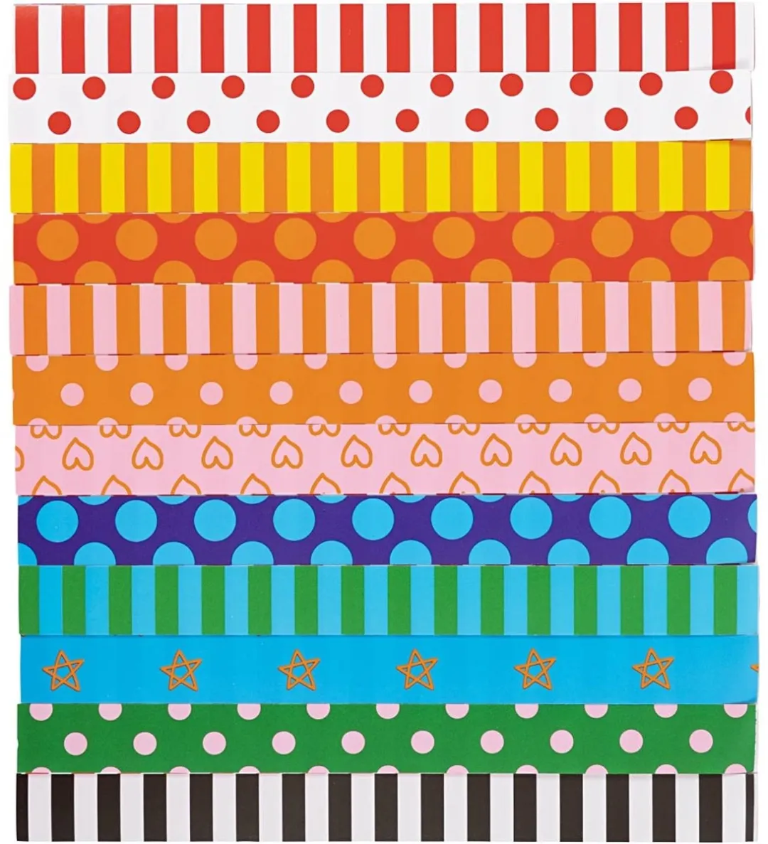 Creativ Company Colortime Glanspapier 1,5x16cm - 400 Stuks - Multicolor