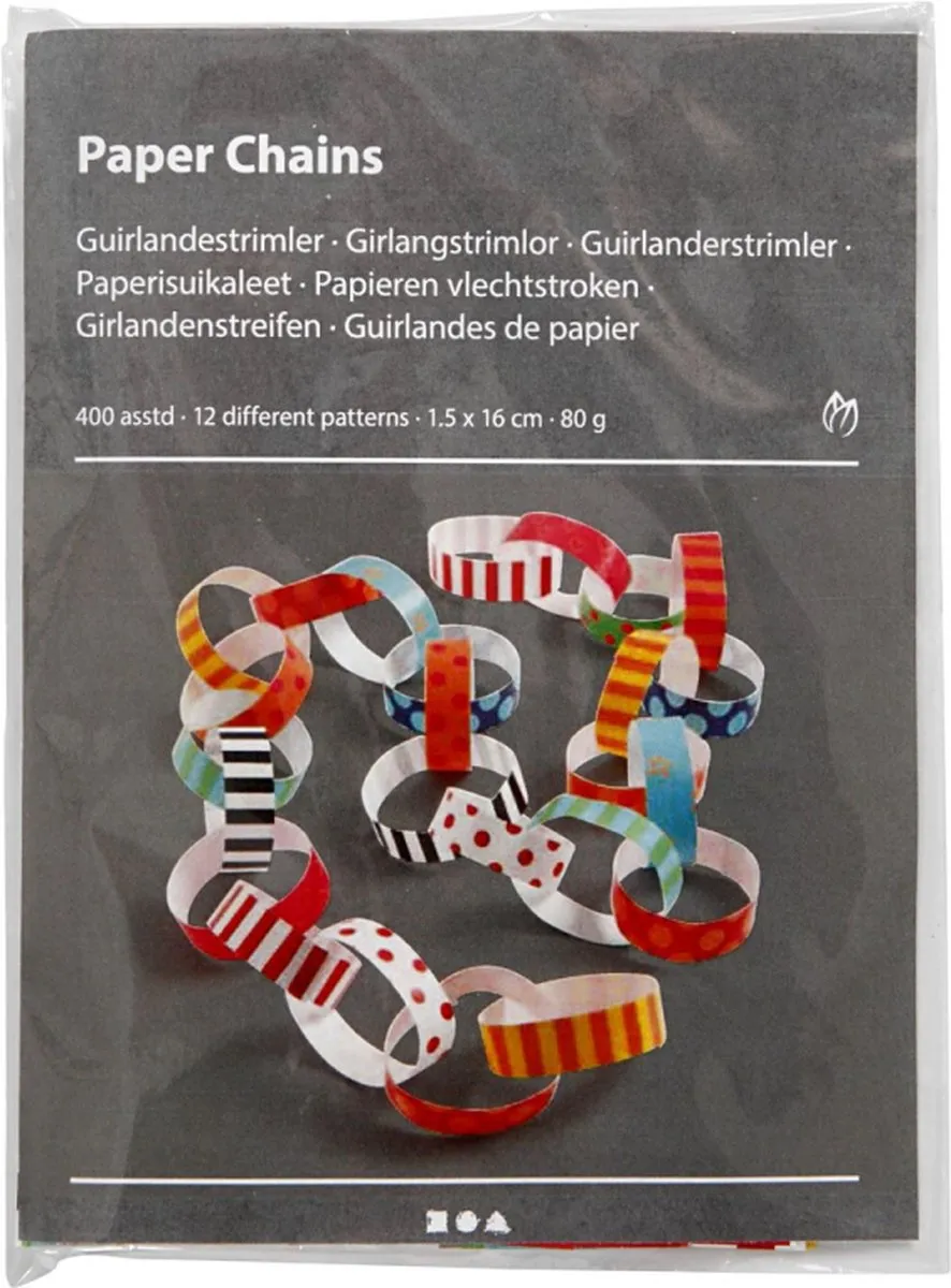 Creativ Company Colortime Glanspapier 1,5x16cm - 400 Stuks - Multicolor