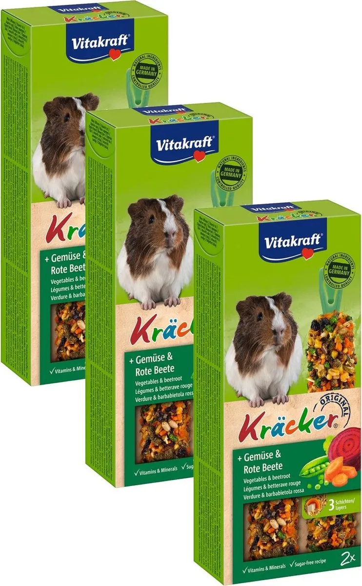 Vitakraft Cavia Kracker Groente - 3 Stuks - afbeelding 3 van 3
