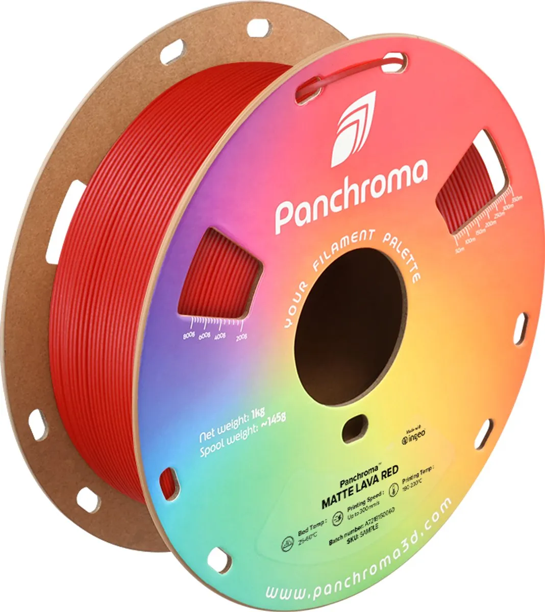 Polymaker PolyTerra PLA Matte 1.75mm Lava Red 1kg
