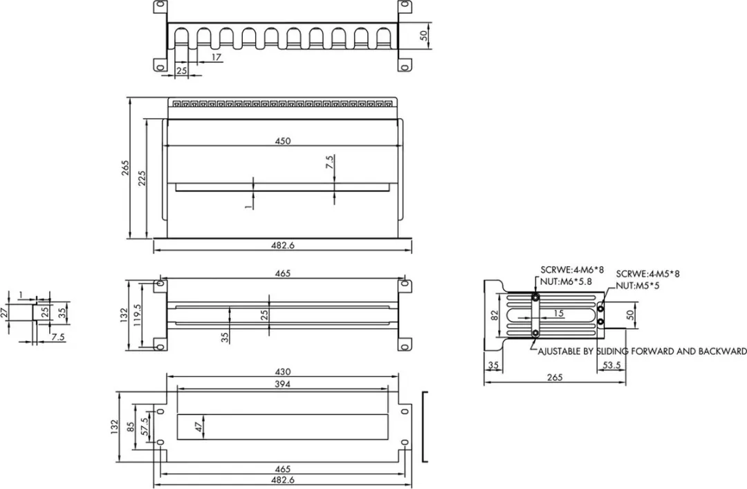 Value 19" Montageframe voor DIN-rail - Zwart - afbeelding 4 van 6