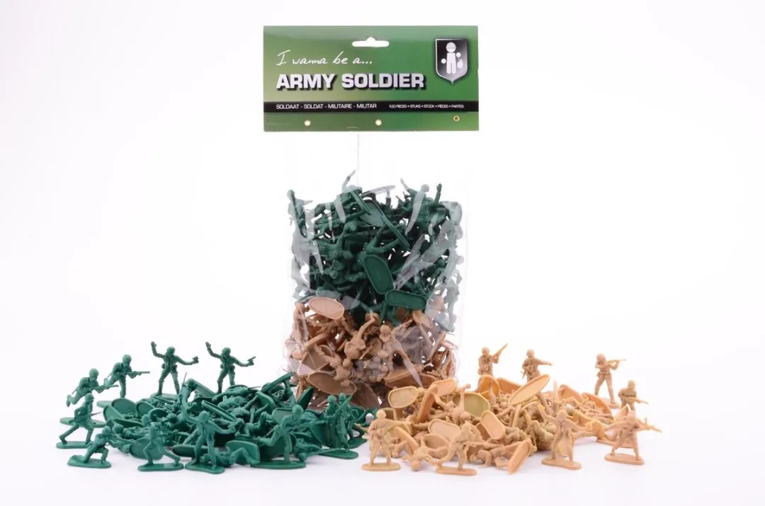 Johntoy Army Soldier 100 Soldaatjes 26172 - Groen/Bruin