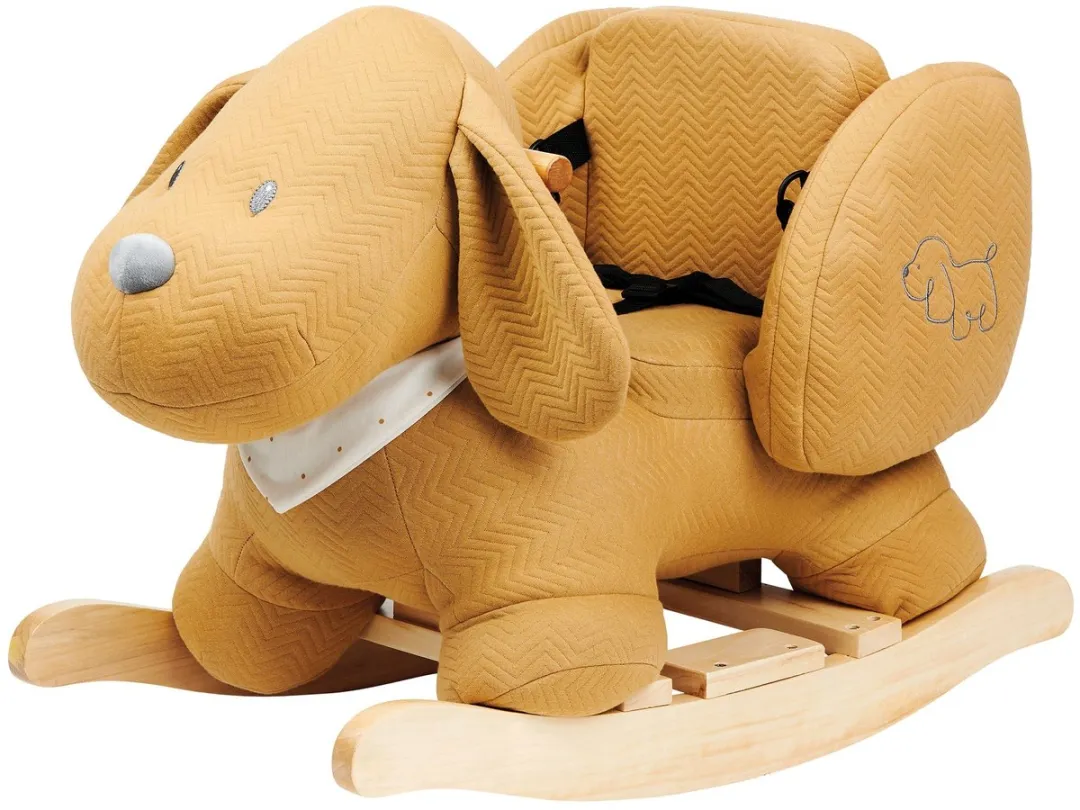 Nattou Hond Charlie Schommelpaard Karamel 60x45cm