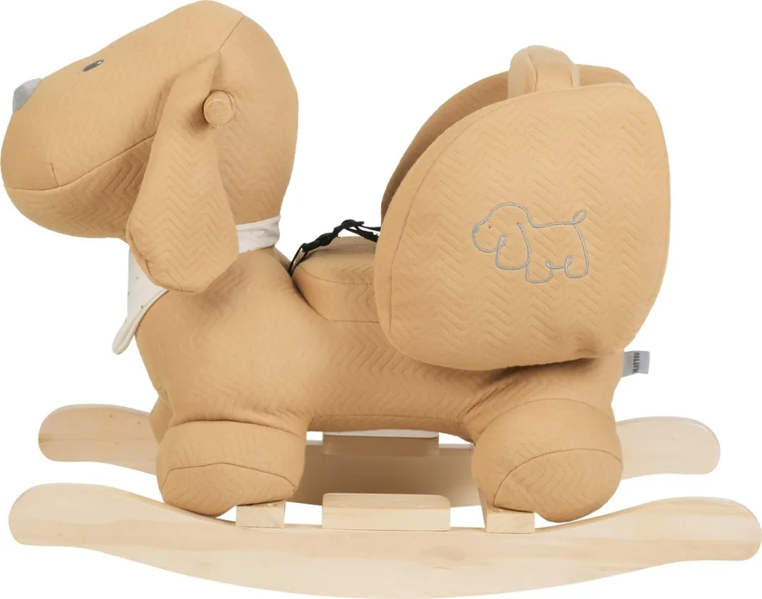 Nattou Hond Charlie Schommelpaard Karamel 60x45cm