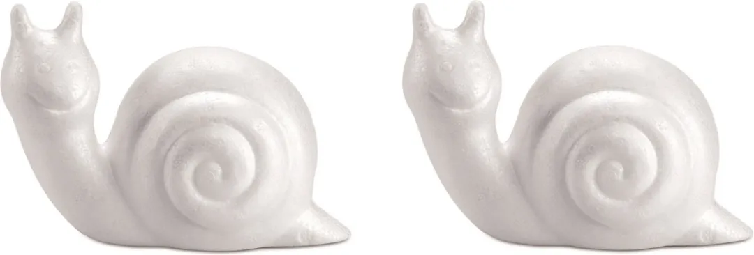 Glorex Hobby Piepschuim Slakken - 10,5 cm - Wit
