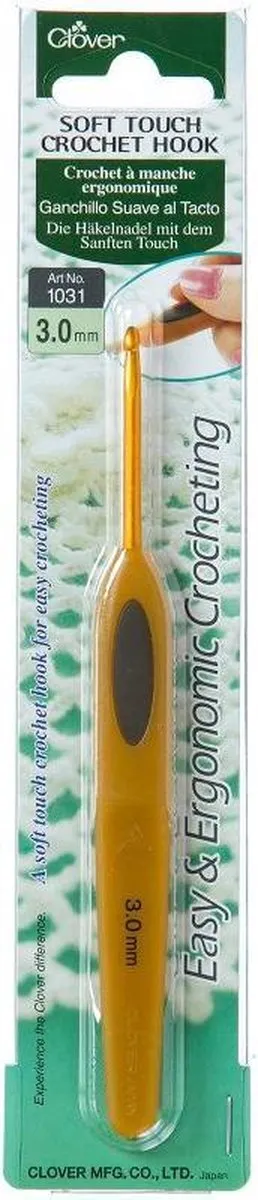 Clover Soft Touch Haaknaald 3,25mm - Goud - afbeelding 3 van 5