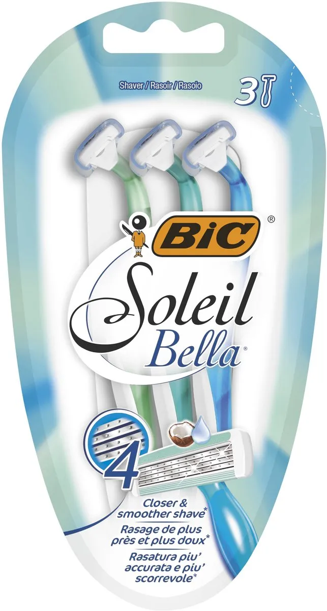 Bic Soleil Bella Wegwerp Scheermesjes 4-delig - 3 Stuks - Blauw