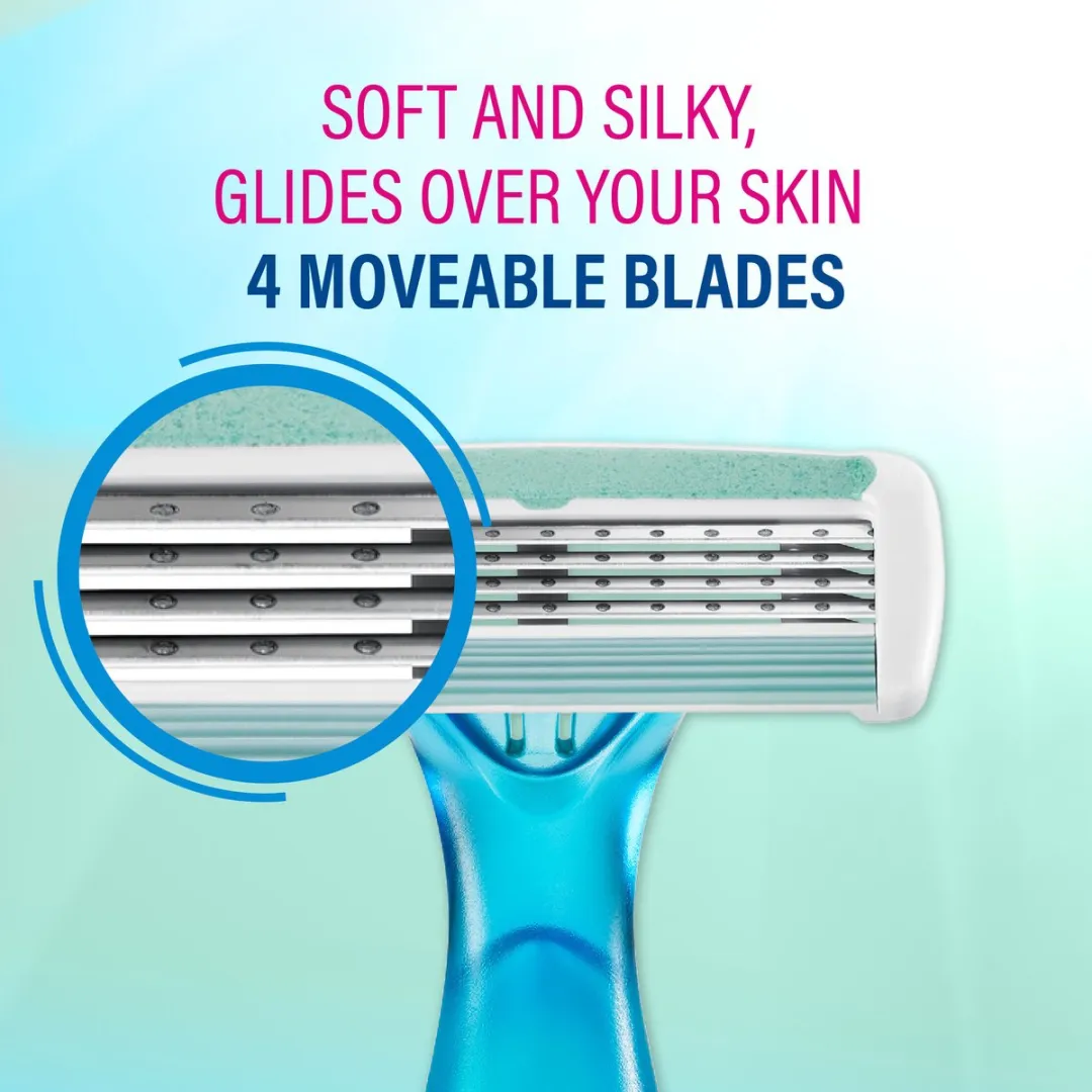 Bic Soleil Bella Wegwerp Scheermesjes 4-delig - 3 Stuks - Blauw